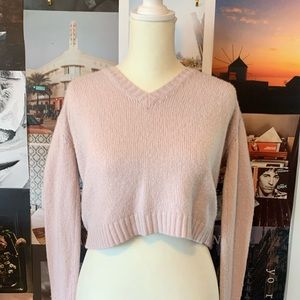 Brandy Melville Light Pink Cropped Sweater